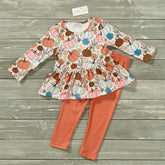 Taste Of Boho- Pant Set 2pc Girls Fall Pumpkins